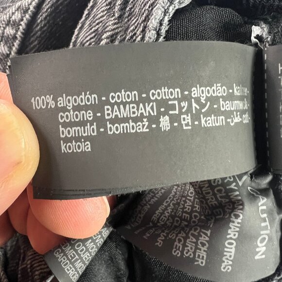 Zara Jeans Women's 26 x 32* High Rise Baggy Black Faded Cotton Denim Tag 0 - Picture 8 of 16